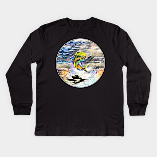 Mahi Mahi Dolphin Fish, Dorado fishing Kids Long Sleeve T-Shirt